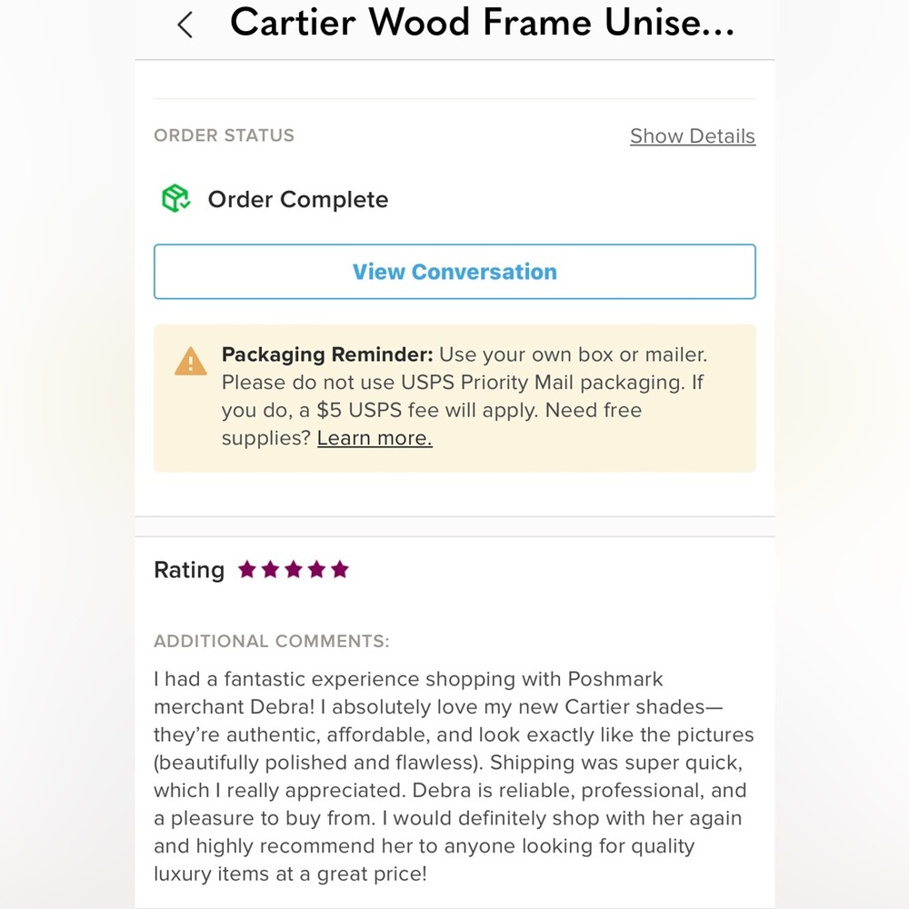 Cartier Big C Rimless Unisex Sunglasses - Picture 6 of 9